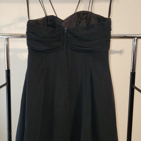 Black Chiffon Cocktail Dress - Picture 6 of 7